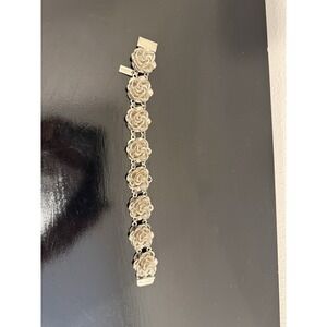 Tuleste Market Silver Roses Rosette Bracelet